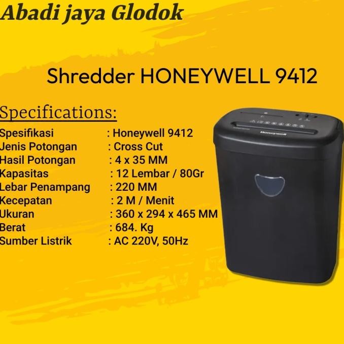 HONEYWELL 9412 PAPER SHREDDER