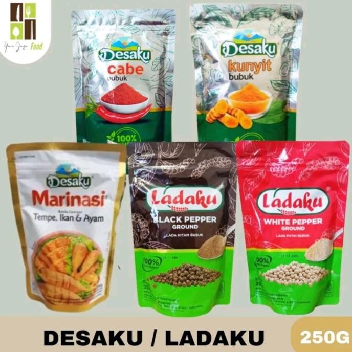 

Desaku /Ladaku Lada putih bubuk/ketumbar bubuk/Marinasi 250gr nUg