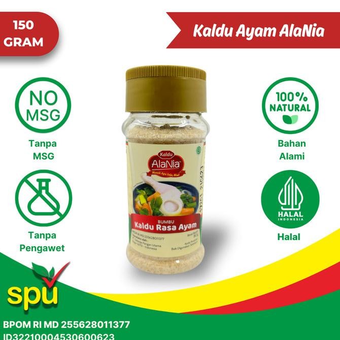 

Kaldu AlaNia Ayam 150gr - Kaldu Sehat Non MSG - Kaldu MPASI nUg