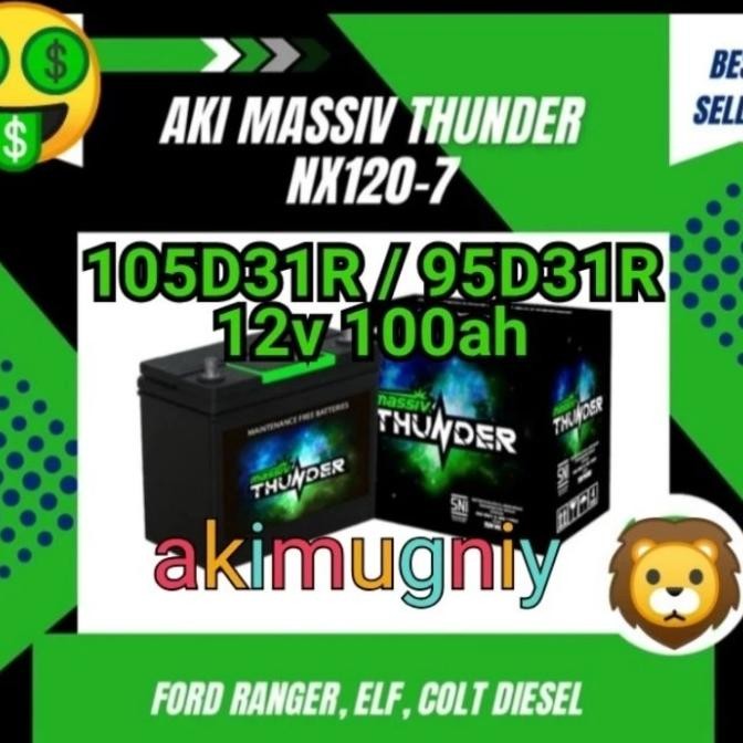 Grosir Aki 105D31R Mf Kering 95D31R 12V 100Ah Nx120-7 Gs Amaron Yuasa