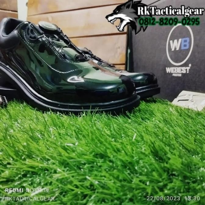 (ORIGINAL) Sepatu PDH Taliputar Tactical  Webest TNI-POLRI Kulit Kilap