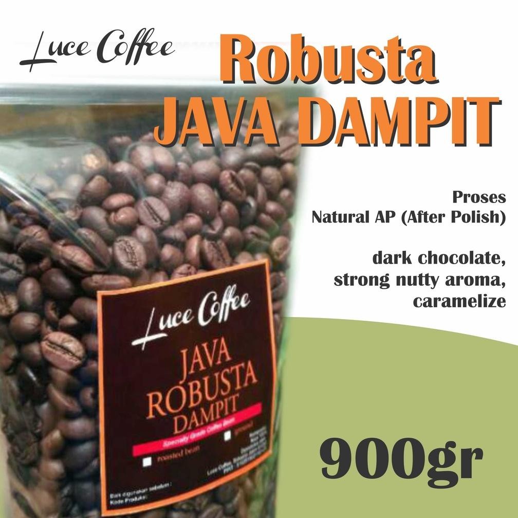 

Luce Coffee, Kopi Java Robusta Dampit 900gr - Biji sangrai atau bubuk.