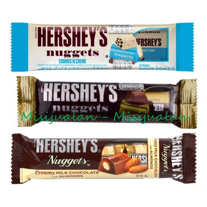 

Hershey's Hershey Nuggets Chocolate 28g | Milk Almond Cookie Cream | nUg