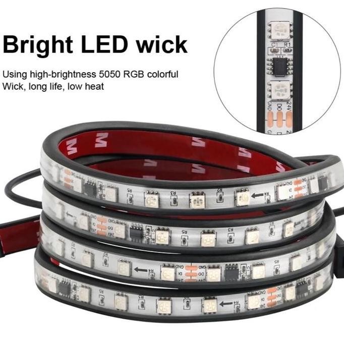 Sale Lampu Led Strip Running Bagasi Rgb Mobil Truk Truck Bus Bis 24 Volt Lampu Rem Sein Light Strip 