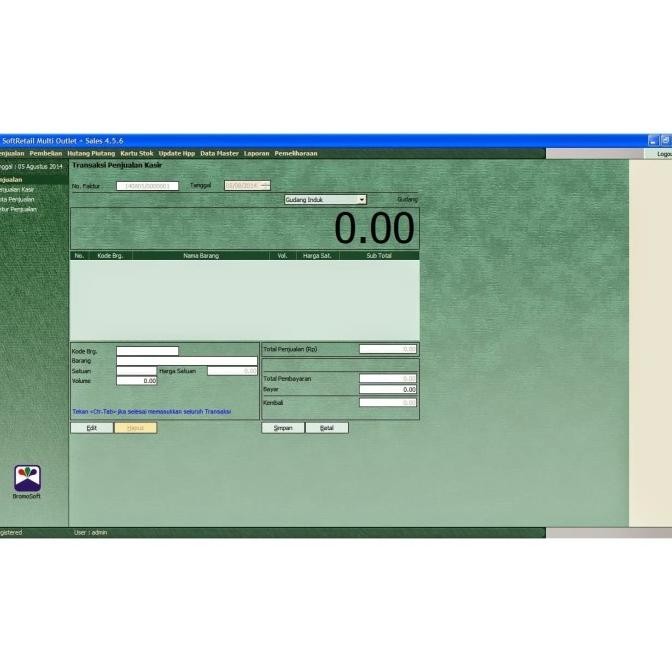 Bromosoft Product Software Penjualan Kasir POS Toko Minimarket Murah