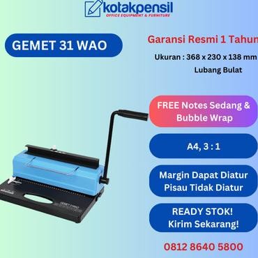 

Mesin Jilid Spiral Kawat GEMET 31 WAO (A4, 3:1)