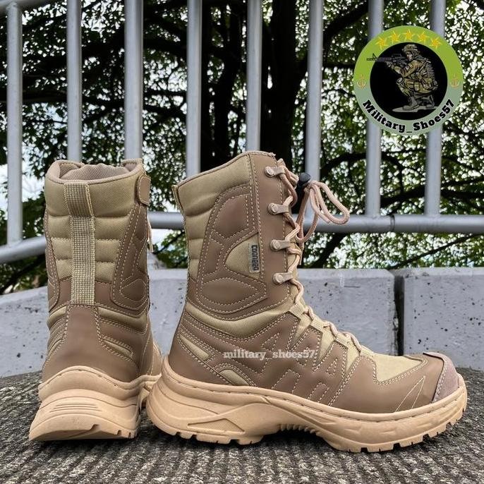 Sepatu pdl tni tactical cream satpol pp gurun safety high