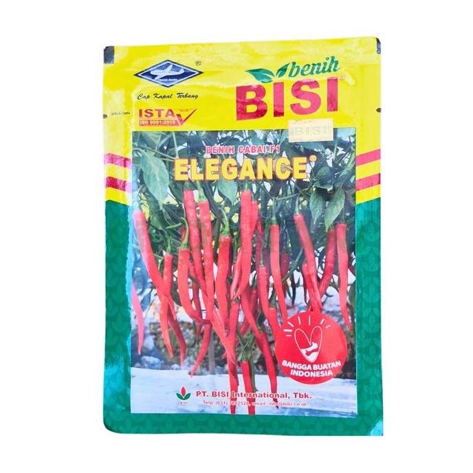 Elegance F1 10gr - Benih Bibit Cabe Besar Original BISI Cap Kapal Terbang Merah Tanaman
