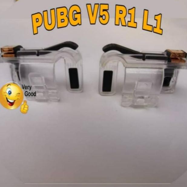 GA24 nl-8 Gamepad Pubg V5 L1 R1Joystick Trigger Gaming Transparan Original Sale