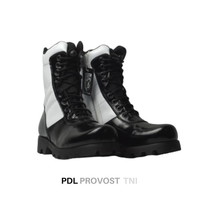 Sepatu PDL Provost TNI Kulit Kilap Asli