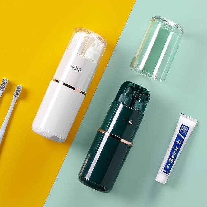 Botol sabun cair untuk travel / tempat sikat gigi odol untuk travel "emerald"