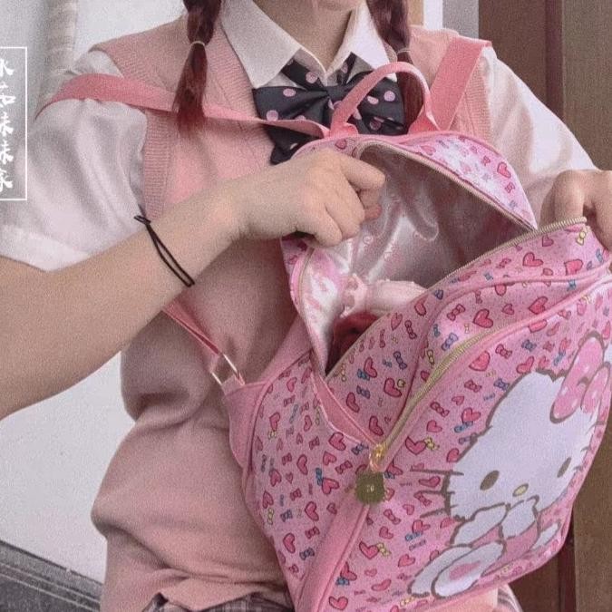 Bingah Tas Sekolah Hello Kitty / Ransel Hello Kitty / Tas Kitty Quality