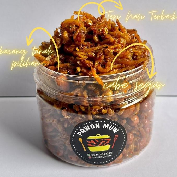 

Sale Teri Kacang Balado Lauk Kering Praktis Siap Saji Pedas Manis Asin Gurih Pawon Muw