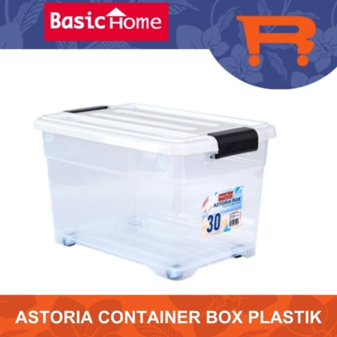 LION STAR BASIC HOME: ASTORIA CONTAINER BOX PLASTIK  30, 45, 55, 75, 85 LITER (WARNA PUTIH)