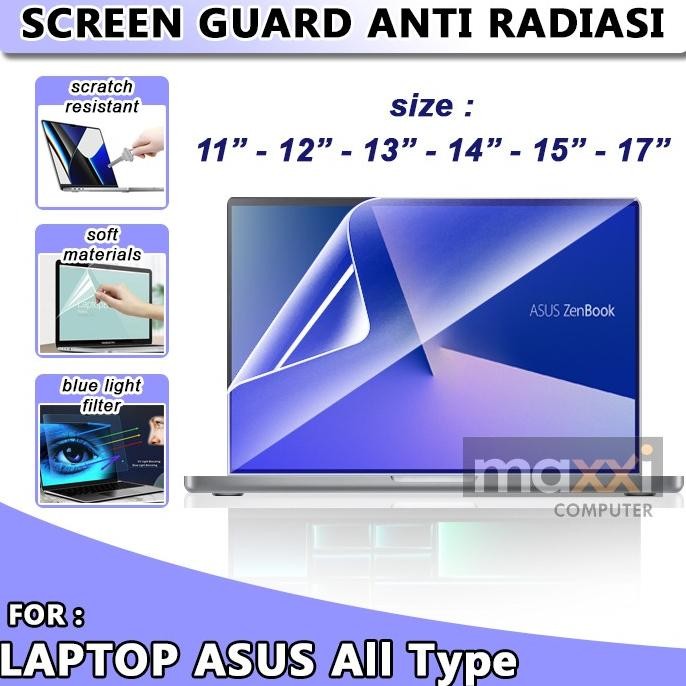 Anti Gores Radiasi Laptop Leptop Asus 11 12 13 14 15 17 Inch Vivobook