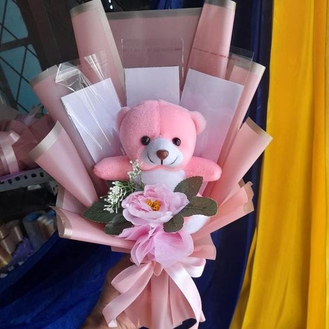 TERSEDIA buket uang kosongan  - buket boneka wadah uang isi 3 ,5  slot free kartu ucapan dan kards p