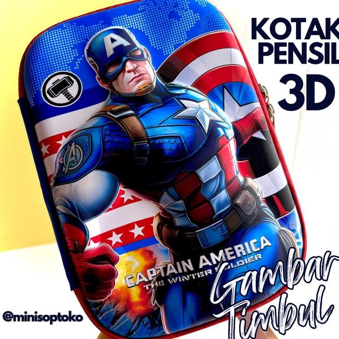 

Tempat Pensil Kotak Pensil 3D Anak laki laki Perempuan Sekolah Spiderman Batman Ironman Disney Marvel Bahan EVA liquid