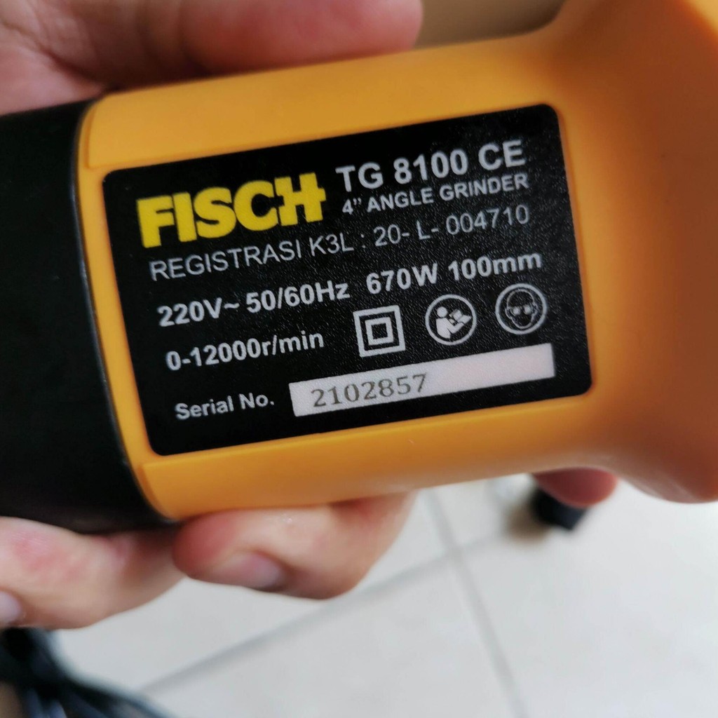 MESIN GERINDA VARIABLE SPEED FISCH TG8100 GURINDA TANGAN GRENDA LISTRIK