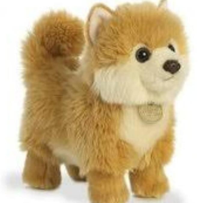 Boneka Hewan Anjing Pom Lucu (Pomeranian Dog Stuffed Animal) SAR