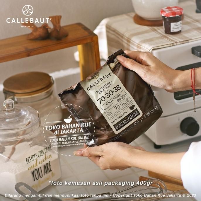 

Callebaut Noir 70,5% 400gr ASLI Dark Chocolate Couverture Cokelat 7030 liquid