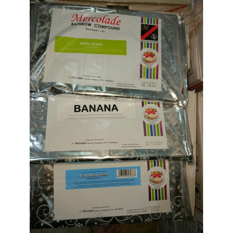 

Coklat Mercolade warna rasa rainbow 1 KG VIA JNE / NINJA / DLL liquid