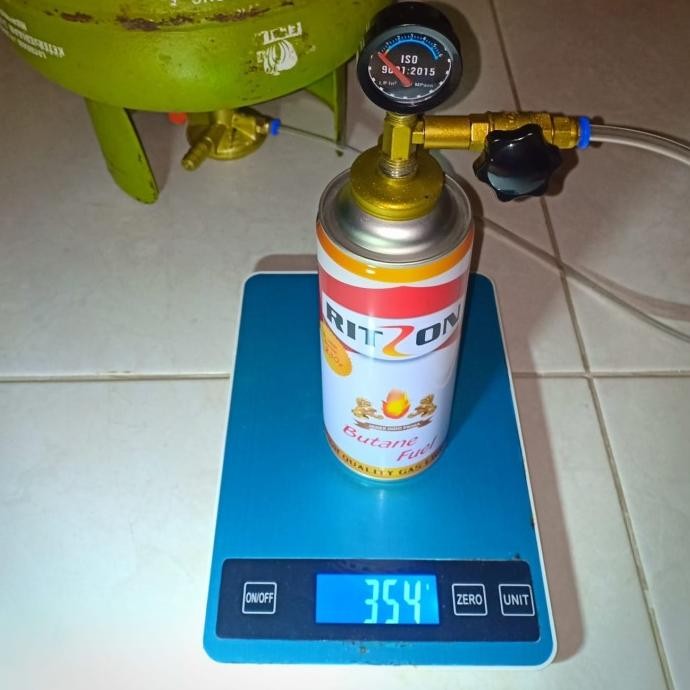 Alat isi ulang refill gas kaleng Robinson isi korek api gas