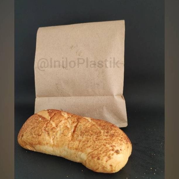 

we-53 Ew64 @25pcs Paper Bag Flat Kantong Kertas Coklat Makanan Roti Cake Minuman Food Viral Berkualitas