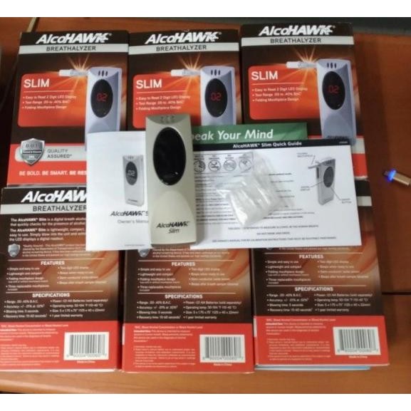Alcohawk Slim digital breath alkohol tester, Alat ukur kadar alcohol