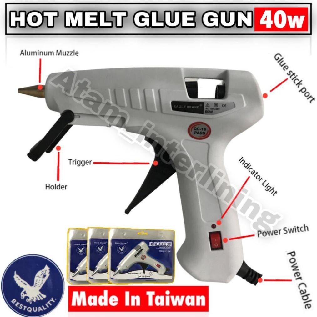 HOT MELT GLUE GUN 40watt | tembakan lem lilin GlueGun 40w | alat lem tembak | lem tembak | lem lilin