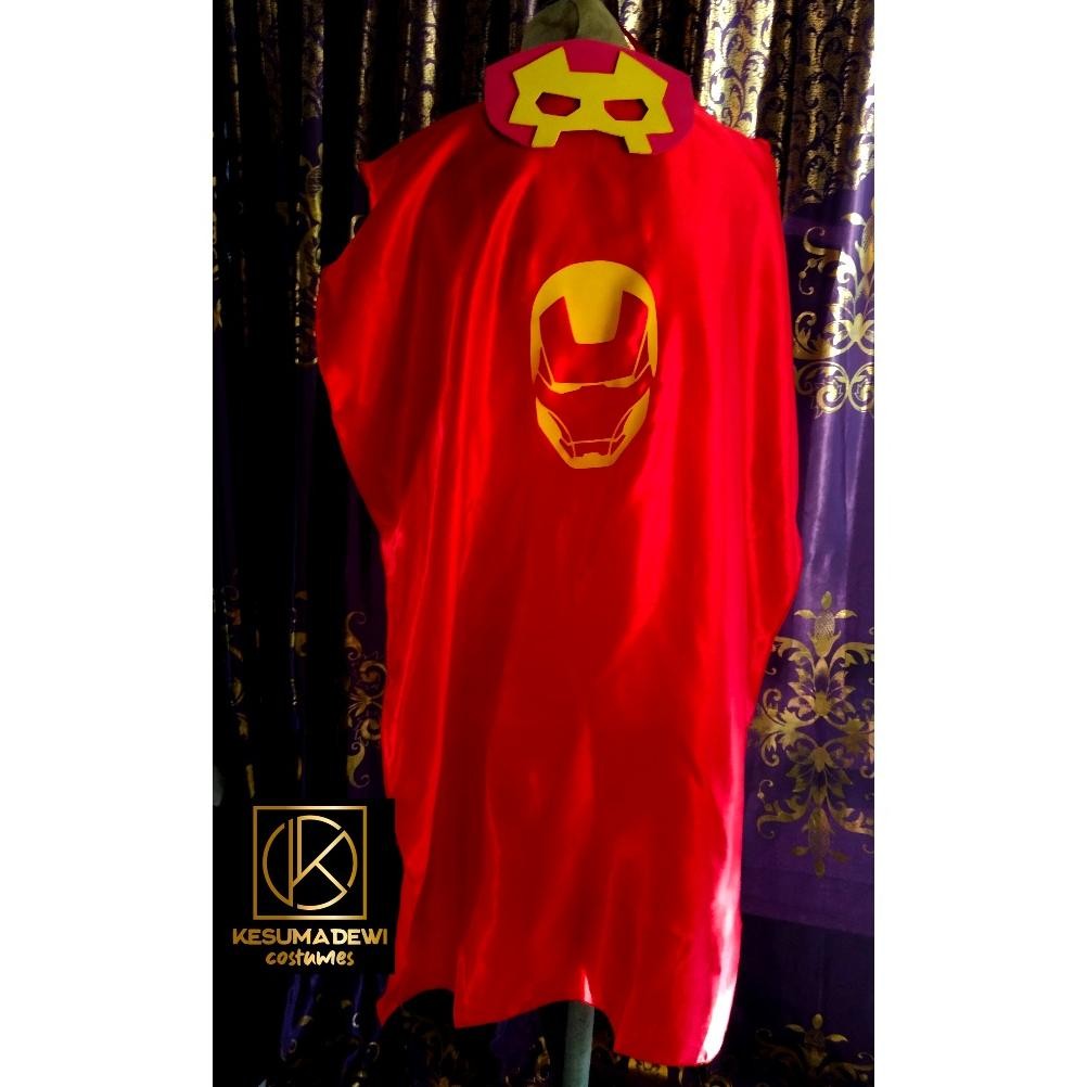 CR - IRONMAN Dewasa | Jubah &Topeng Kostum Superhero Haloween Cosplay Kado Ultah  Pria Wanita Dewasa
