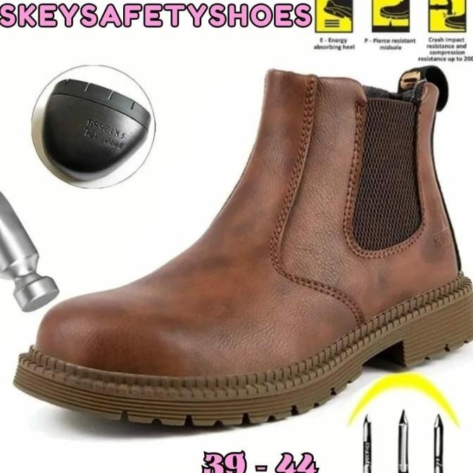 SEPATU SAFETY BOOT COKLAT TINGGI IMPORT
