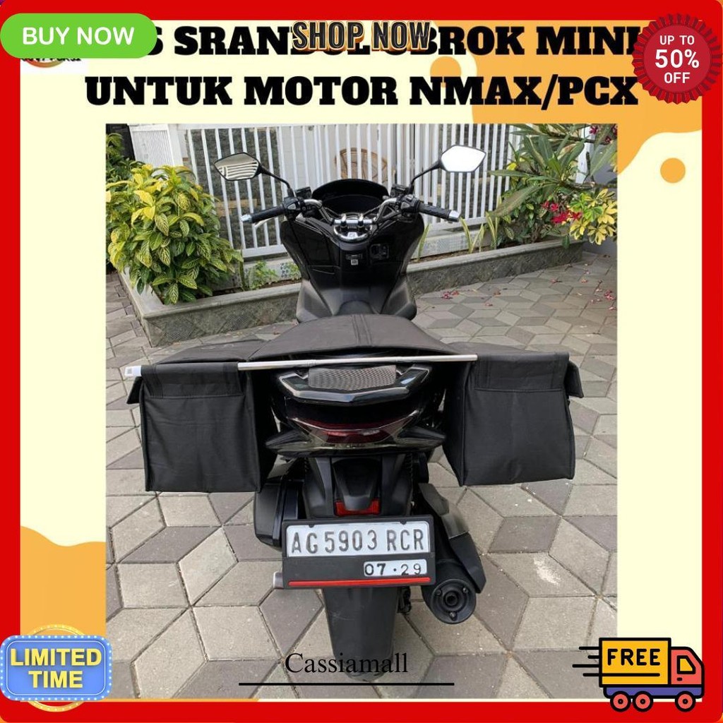 Tas Srandul Obrok Minimalis Untuk Motor Nmax Pcx Aerox Jok 40Cm Ukuran Mini Simple Elegan Bisa Cod