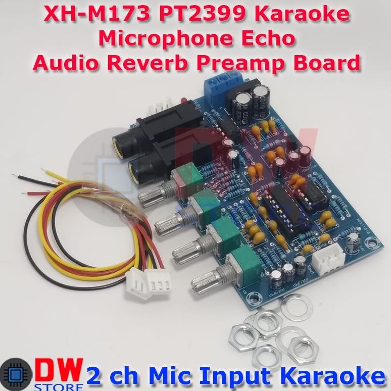 JH8 XH-M173 PT2399 Stereo Preamp Tone Control Karaoke MIcrophone Echo PCB
