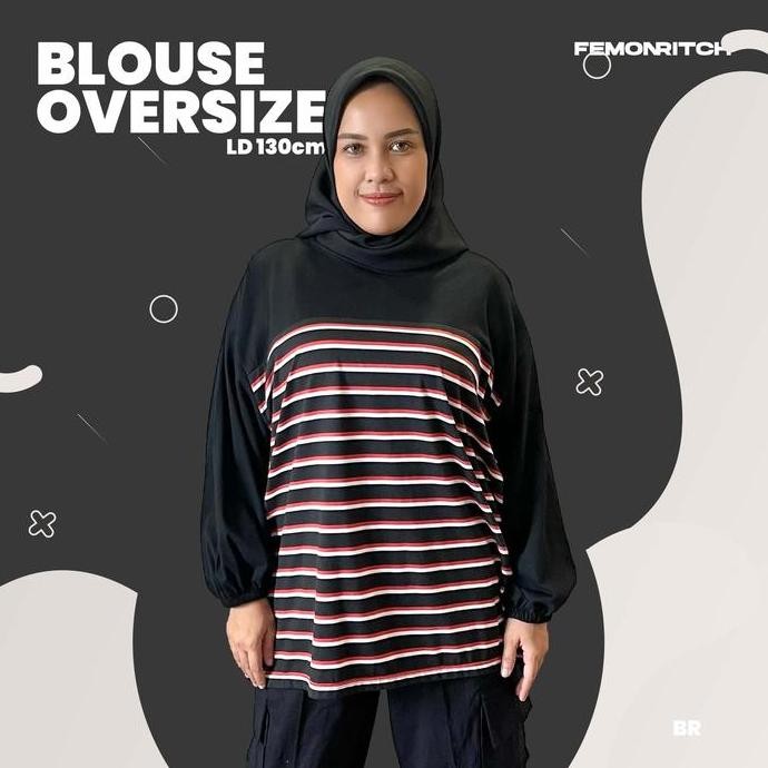 new femonritch atasan wanita jumbo blouse oversize hijab dan wudhu friendly baju kaos panjang muslim