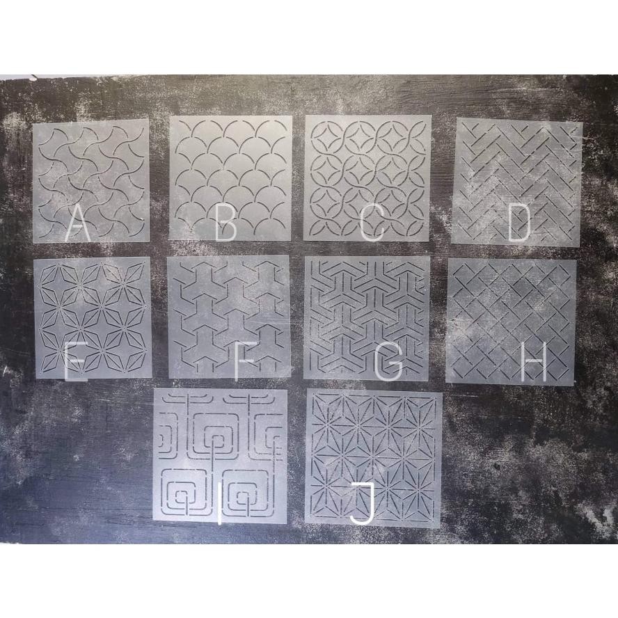 

Template Sulam Sashiko Patchworkquilting 6 Inchi