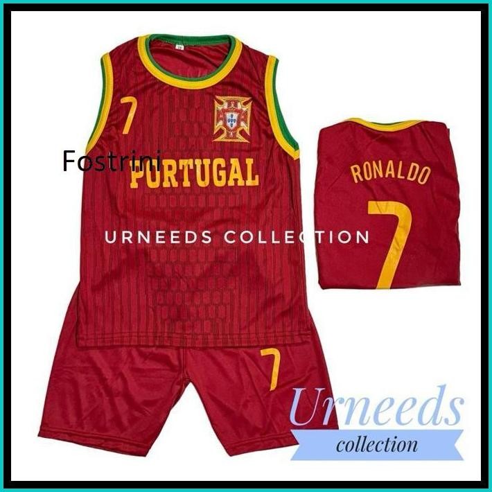 SETELAN BAJU JERSEY SINGLET SEPAK BOLA  TERBARU SET ANAK PRTGL MAROON