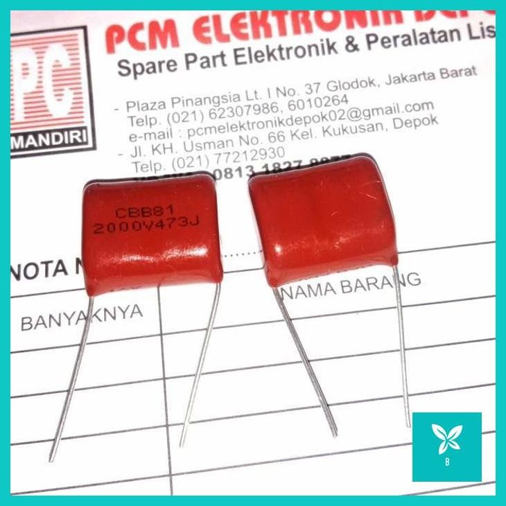 | PC | MILAR 473J2000V 473J 2000V 473 2000 47NF 47 NF MYLAR CAPACITOR