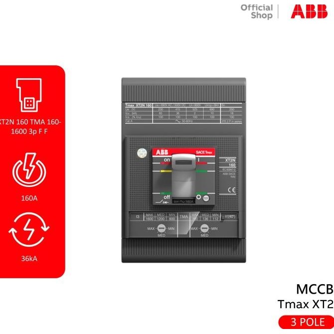 [Abb] Mccb 3P 160A 36Ka Xt2N Tma 1Sda067020R1 New Stok