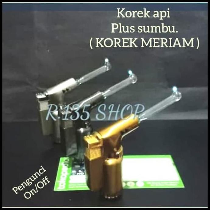 Spesial - Korek Api Gas Model Tabung Plus Sumbu Kaca