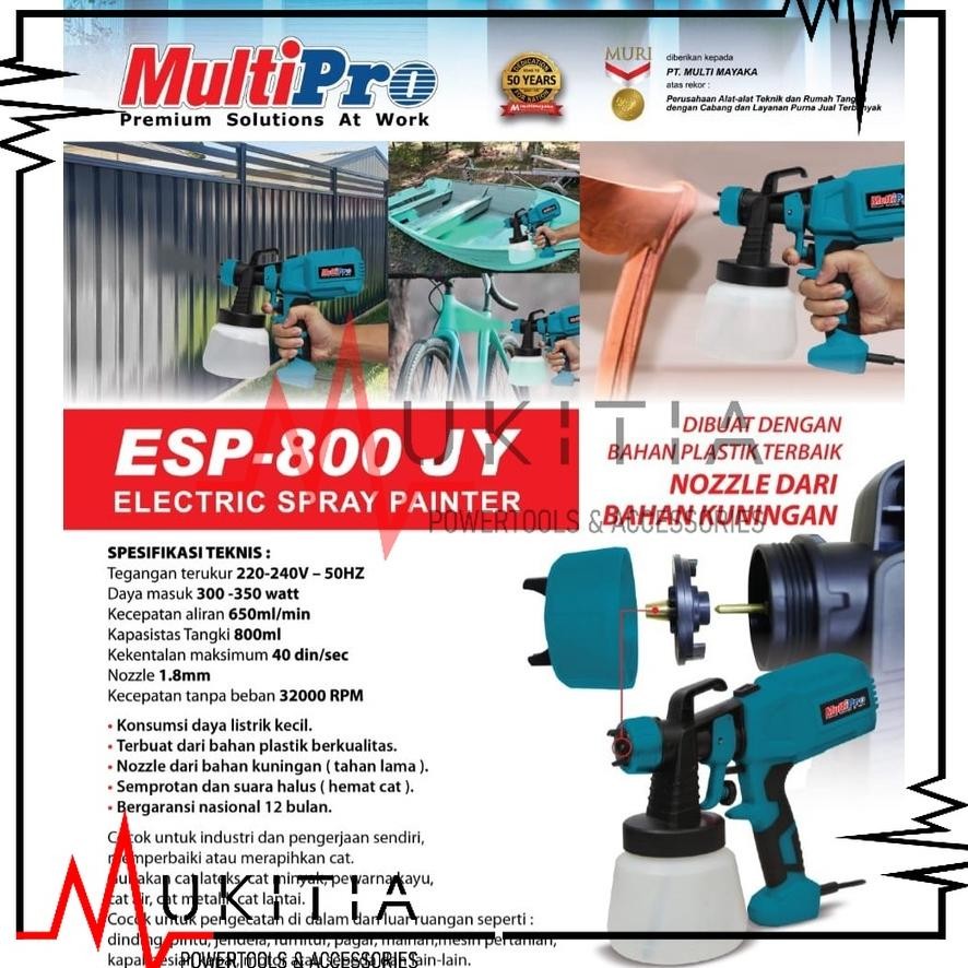 Spraygun Elektrik Multi Pro ESP800 ESP 800 MULTIPRO ESP-800 Electric SPRAY GUN LISTRIK TANPA KOMPRES