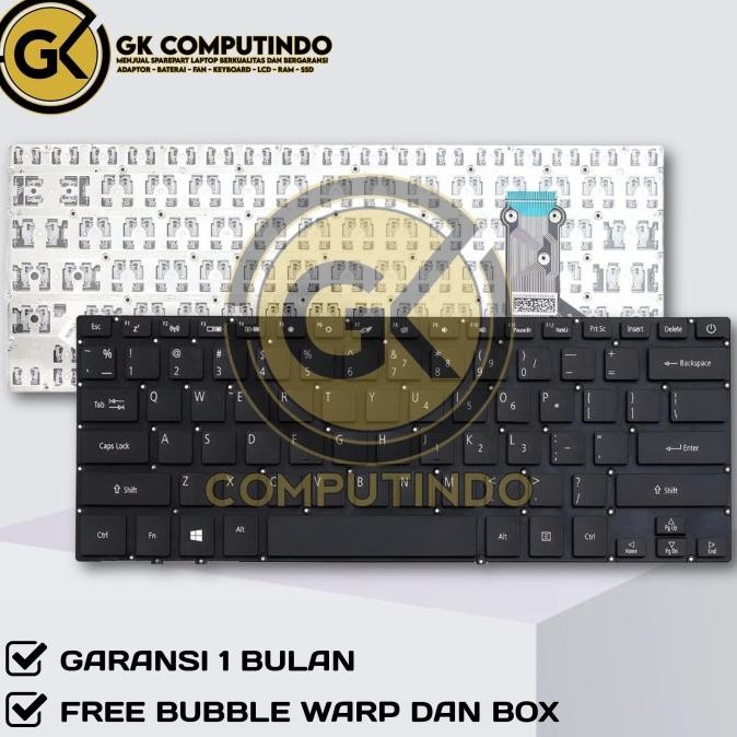 Keyboard Acer Swift 7 Sf713-51 Sf713-51-M51W Us Black New Stok