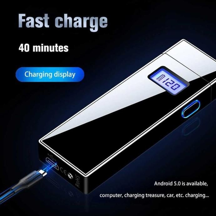 LCFUN Korek Api Double Arc Pulse Plasma USB Lighter