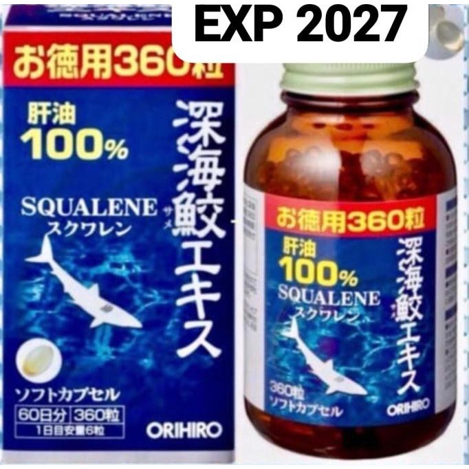 

ORIHIRO SQUALENE DEEP SEA SHARK FISH OIL OMEGA 3 Minyak Ikan HIU 360tb