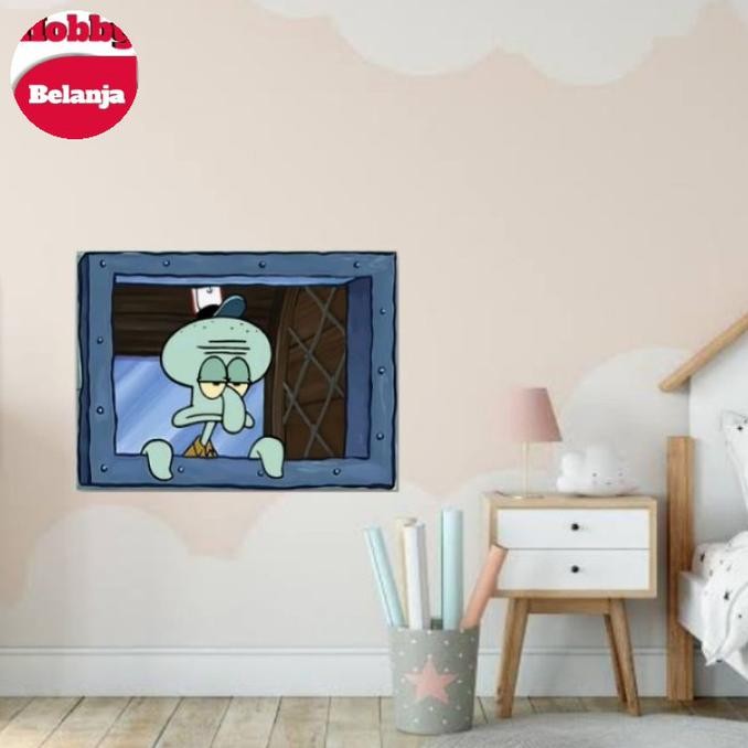 (Ready stock) stiker dinding jendela spongebob
