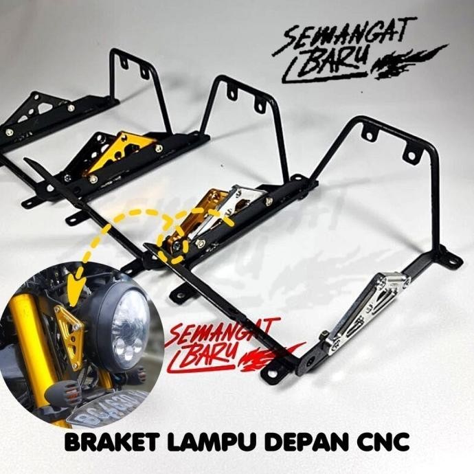 Bingah BRAKET LAMPU DEPAN CNC CB150 VERZA DAN ALL MOTOR CUSTOM Quality
