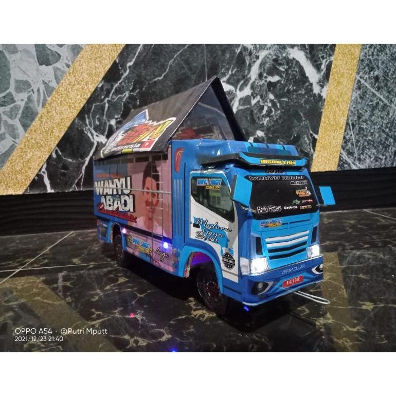TRUK OLENG WAHYU ABADI,MINIATUR TRUK OLENG KAYU.MOBIL OLENG,MAINAN ANAK ANAK