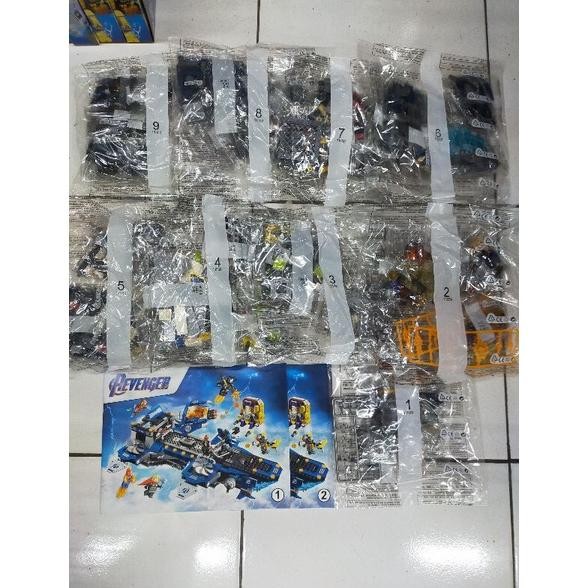 brick bela lari 11559 pesawat avengers helicarrier 76153