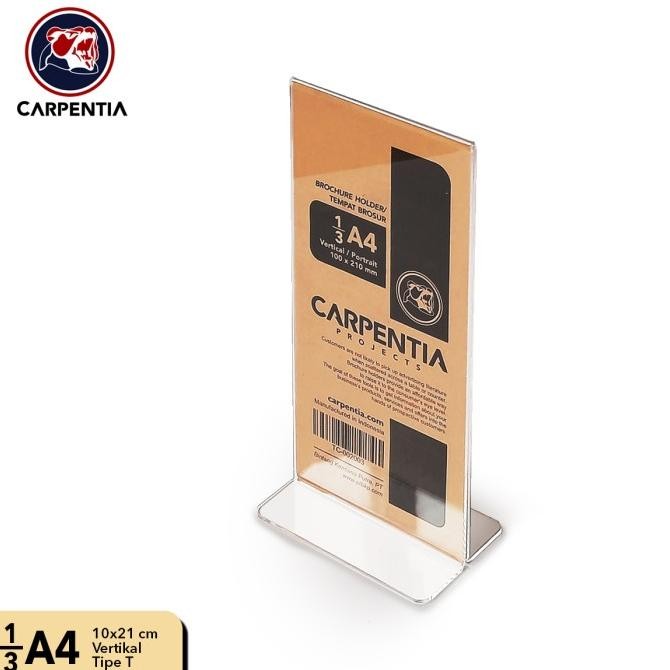 

redi ya kk Acrylic Standing Tipe T 1/3 A4 Vertikal 10x21 cm / Tent Card Akrilik