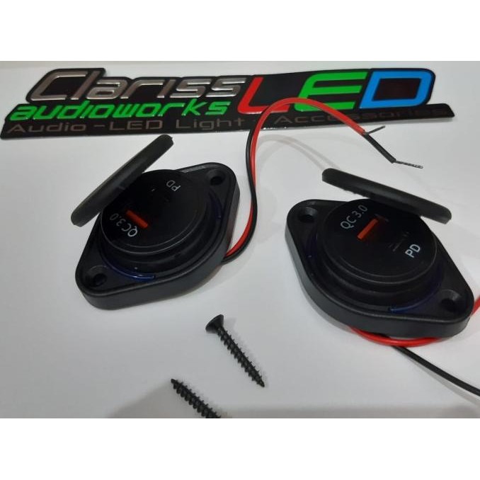 CHARGER USB MOBIL TRUK BUS PD 3.0A 12V 24V BAGUS