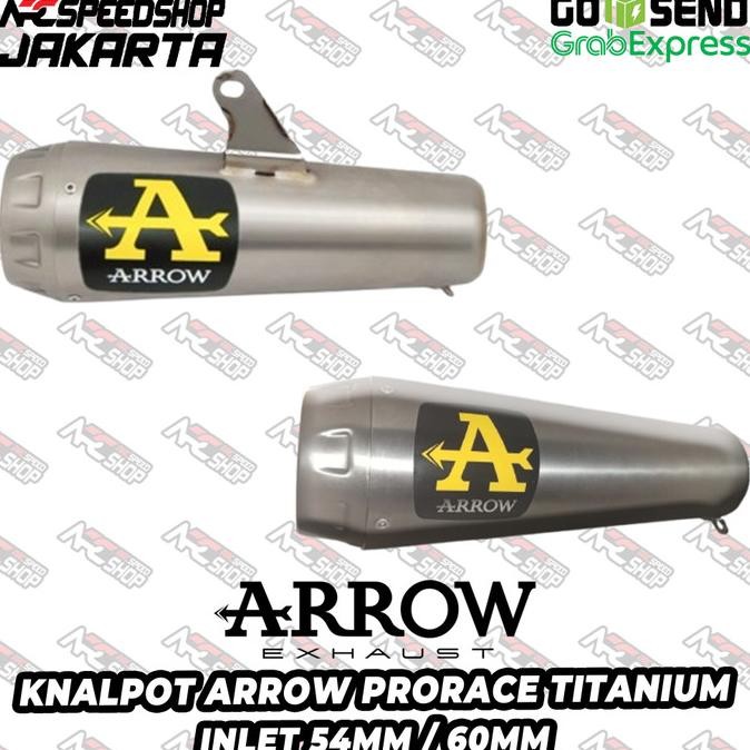 Knalpot Arrow Pro Race Prorace Silencer 54mm / 60mm Titanium Original